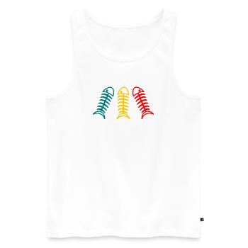 SARDINE. FISH. APRIL FOOLS. EASTER. SEA - Men's Premium Organic Tank Top - white - Front - Michal (187cm)