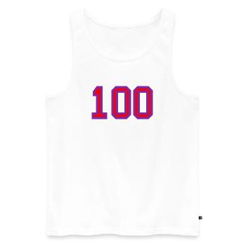 100. 100 YEARS. 100th ANNIVERSARY. BIRTHDAY 100 - Men's Premium Organic Tank Top - white - Front - Michal (187cm)