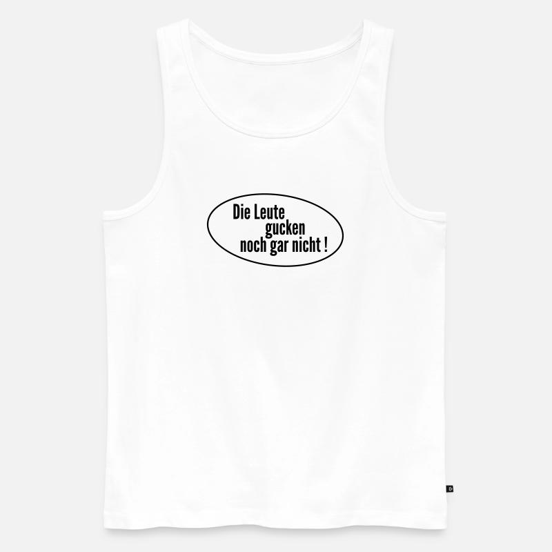 Die Leute gucken - Männer Premium Bio Tank Top - Weiß