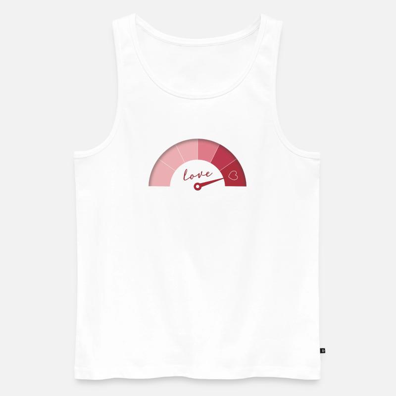 Love Meter – Hochzeit Edition - Männer Premium Bio Tank Top - Weiß