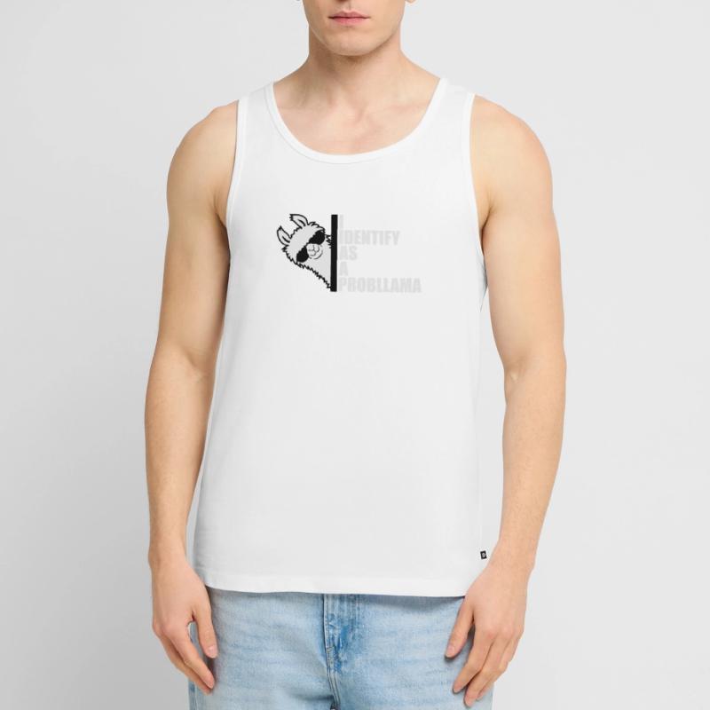 I Identify As A Probllama Cool Lama Problem Spruch Männer Premium Bio Tank Top