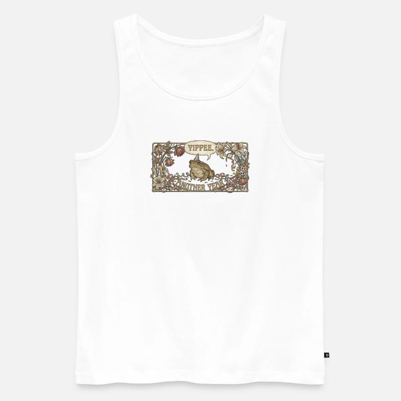Yippee Another Year Toad - Men's Premium Organic Tank Top - white