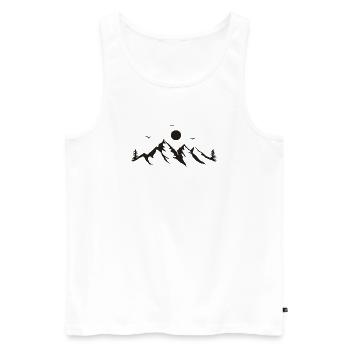 Gebirge - Männer Premium Bio Tank Top - Weiß - Vorne - Michal (187cm)