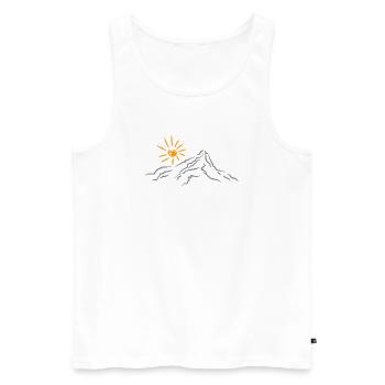 Paysage naturel montagneux - Débardeur bio Premium Homme - blanc - Devant - Michal (187cm)