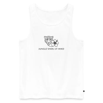 Wild Hibiscus Jaguar - Men's Premium Organic Tank Top - white - Front - Michal (187cm)