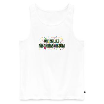 Costume officiel de carnaval - Débardeur bio Premium Homme - blanc - Devant - AI Model Male 178 light (178cm)
