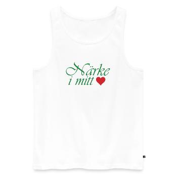 Närke in my heart - Men's Premium Organic Tank Top - white - Front - Michal (187cm)