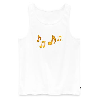 Sunny Notes Illustration - Men's Premium Organic Tank Top - white - Front - AI Model Male 178 light (178cm)