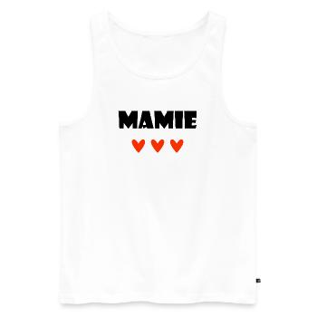 OMA. MAMA. OMA. MUTTERTAG - Männer Premium Bio Tank Top - Weiß - Vorne - AI Model Male 178 light (178cm)