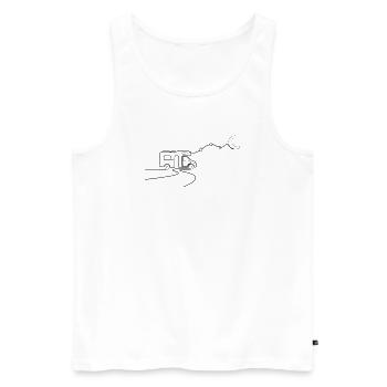 wohnmobil sterne mond - Männer Premium Bio Tank Top - Weiß - Vorne - Michal (187cm)