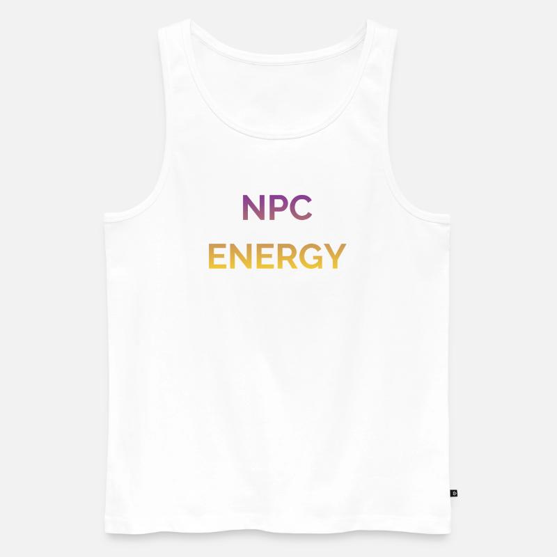 NPC Energie Gradient Logo - Männer Premium Bio Tank Top - Weiß