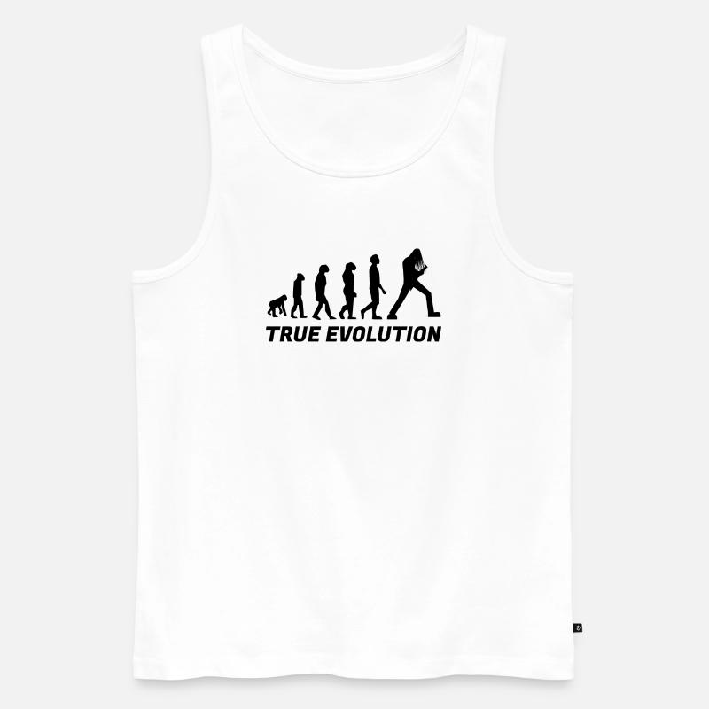 True evolution - Men's Premium Organic Tank Top - white