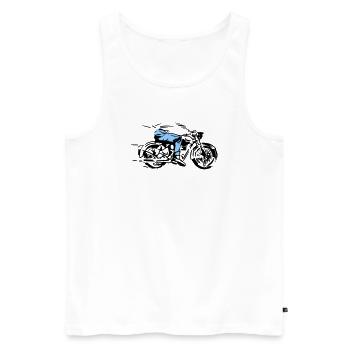 cycliste - Débardeur bio Premium Homme - blanc - Devant - Michal (187cm)