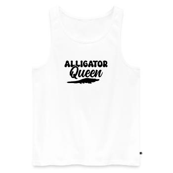 Alligator Queen Reptilien Fan - Männer Premium Bio Tank Top - Weiß - Vorne - Michal (187cm)