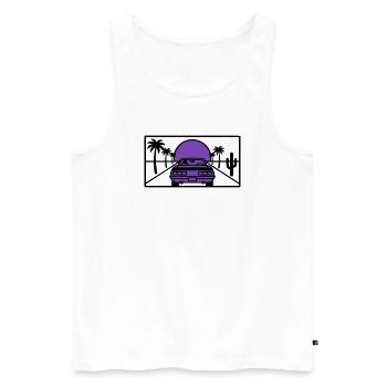 Night Driving Highway Graphic - Men's Premium Organic Tank Top - white - Front - Michal (187cm)