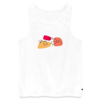 Lineart crab with color background - Men's Premium Organic Tank Top - white - Front - Michal (187cm)