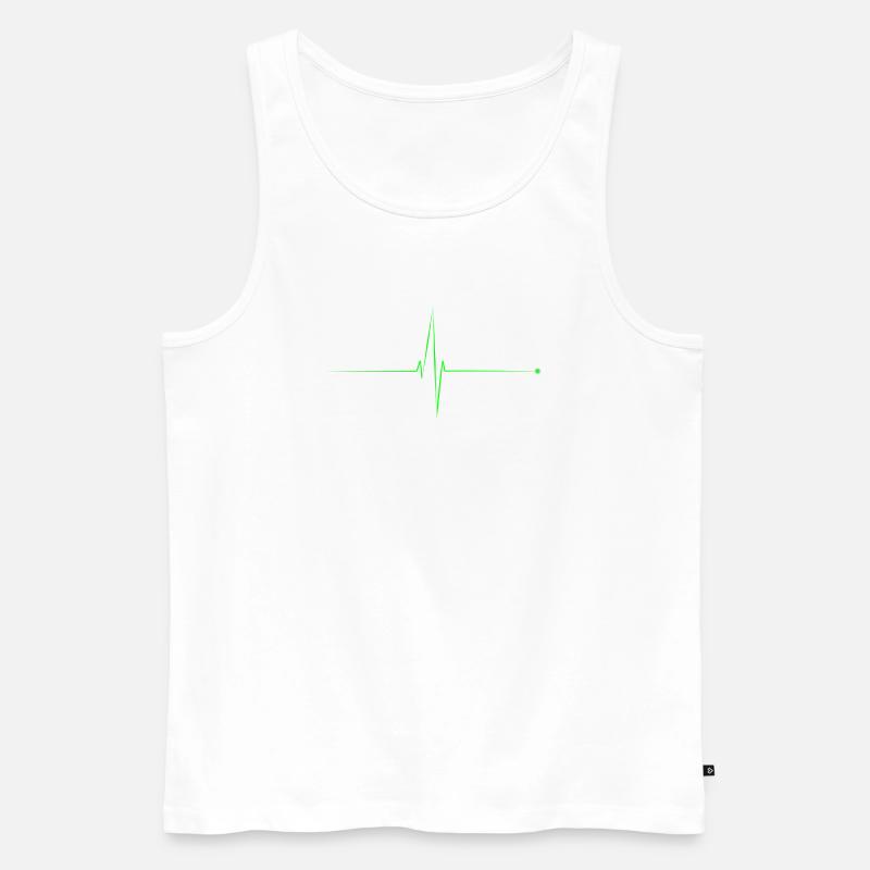 electrocardiogram - Men's Premium Organic Tank Top - white