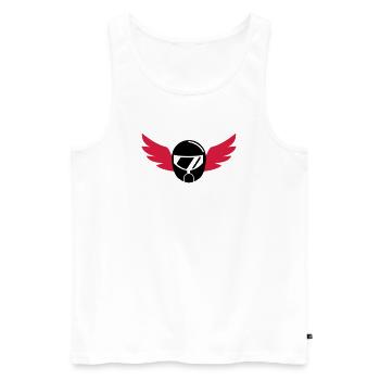 Go-Kart / Karting / Kart / Fahrer - Männer Premium Bio Tank Top - Weiß - Vorne - AI Model Male 178 light (178cm)