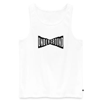 underground gangster like a boss krass cool - Männer Premium Bio Tank Top - Weiß - Vorne - AI Model Male 178 light (178cm)