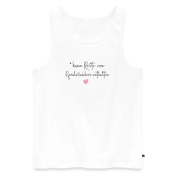 Pferde Pferdesabber lustiger Spruch Geschenk - Männer Premium Bio Tank Top - Weiß - Vorne - Michal (187cm)