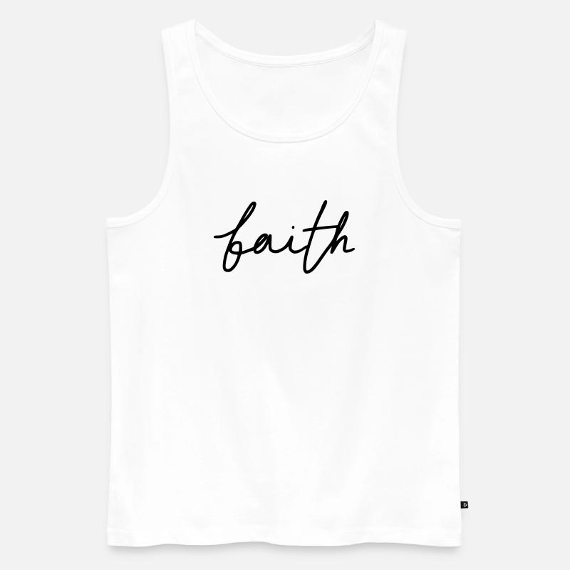faith - Männer Premium Bio Tank Top - Weiß
