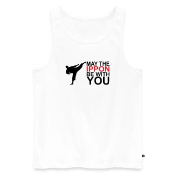 May the Ippon be with you - Men's Premium Organic Tank Top - white - Front - AI Model Male 178 light (178cm)