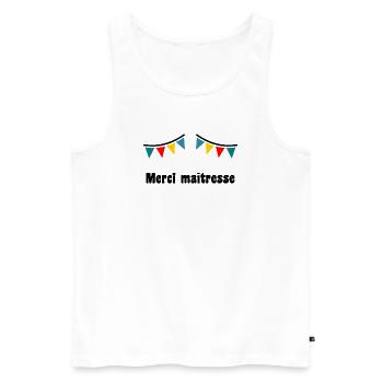 THANK YOU. MISTRESS. THANK YOU MISTRESS. MISTRESS - Men's Premium Organic Tank Top - white - Front - Michal (187cm)