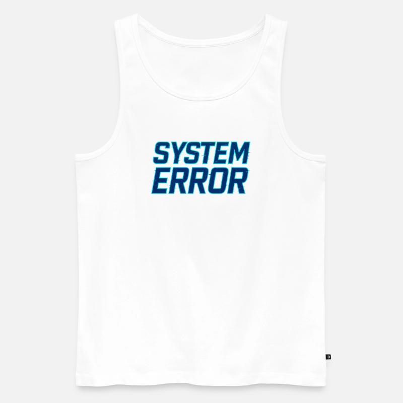 Systemfehler Glitch Design - Männer Premium Bio Tank Top - Weiß