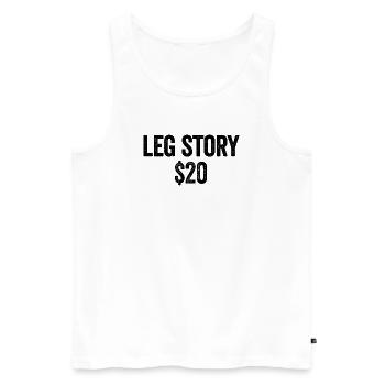Leg Story 20 $ Amputé Drôle Un ampli de jambe - Débardeur bio Premium Homme - blanc - Devant - Michal (187cm)