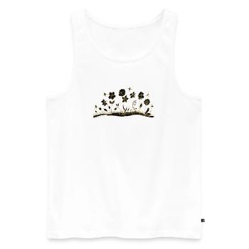 Fleur - Débardeur bio Premium Homme - blanc - Devant - Michal (187cm)
