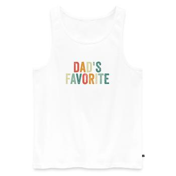 Enfant préféré Le préféré de papa drôle - Débardeur bio Premium Homme - blanc - Devant - Michal (187cm)