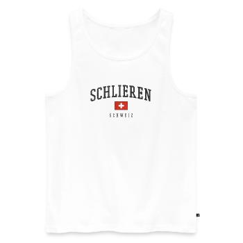 Schlieren – identité suisse de Zurich - Débardeur bio Premium Homme - blanc - Devant - Michal (187cm)