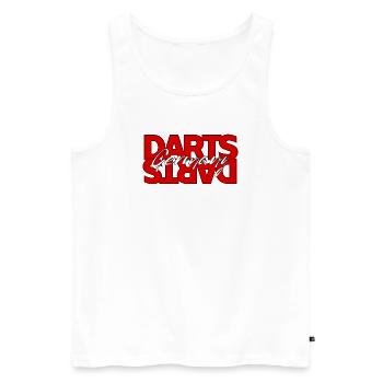 Darts Deutschland Logo - Männer Premium Bio Tank Top - Weiß - Vorne - AI Model Male 178 light (178cm)