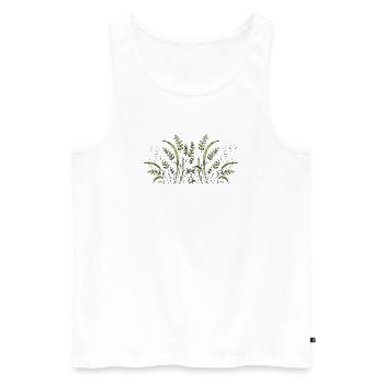 Fleur - Débardeur bio Premium Homme - blanc - Devant - Michal (187cm)
