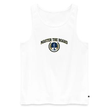 Chessboard Master King Coat of Arms Premium Chess - Men's Premium Organic Tank Top - white - Front - Michal (187cm)