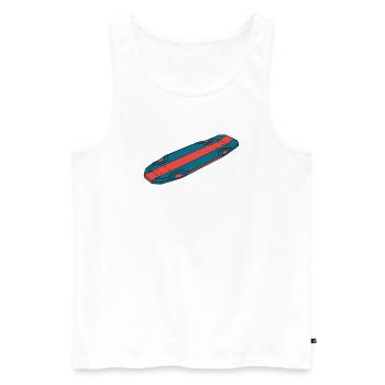 Cool Skateboard Deck Streetwear - Men's Premium Organic Tank Top - white - Front - AI Model Male 178 light (178cm)