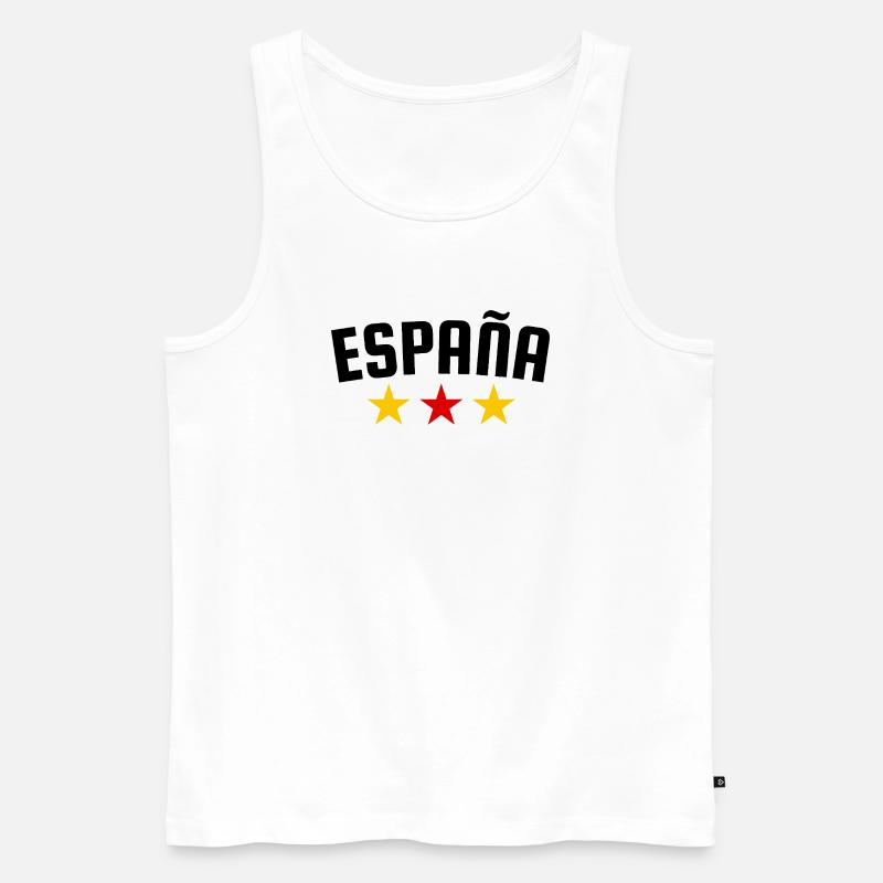 Spanien 3 Sterne Design - Männer Premium Bio Tank Top - Weiß
