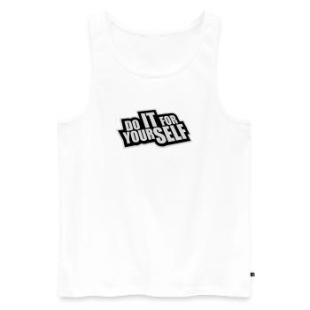 Do It For Yourself Inspirierend Selbstliebe Zitat - Männer Premium Bio Tank Top - Weiß - Vorne - Michal (187cm)