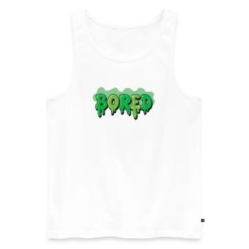 Police de Graffiti Bored Slime - Débardeur bio Premium Homme - blanc - Devant - Michal (187cm)