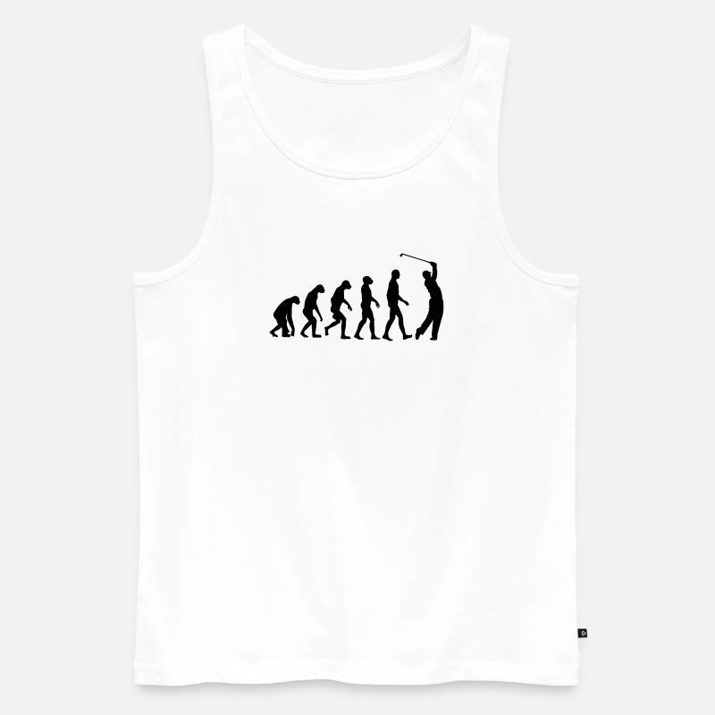 Golf Evolution Golfing - Männer Premium Bio Tank Top - Weiß