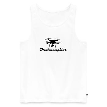 Drohnen Pilot - Männer Premium Bio Tank Top - Weiß - Vorne - Michal (187cm)