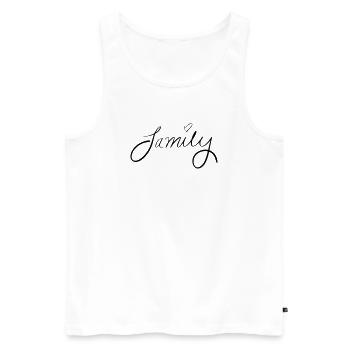 famille - Débardeur bio Premium Homme - blanc - Devant - AI Model Male 178 light (178cm)