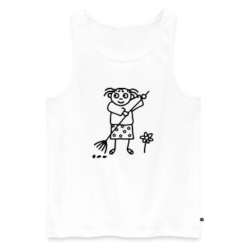 Gartenarbeit Gärtnerin - Männer Premium Bio Tank Top - Weiß - Vorne - AI Model Male 178 light (178cm)