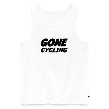 Cyclisme / Cycliste / Vélo / VTT / BMX - Débardeur bio Premium Homme - blanc - Devant - AI Model Male 178 light (178cm)