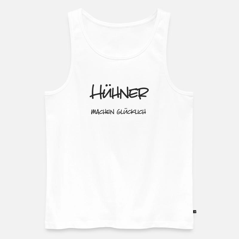 Hühner machen glücklich - Männer Premium Bio Tank Top - Weiß