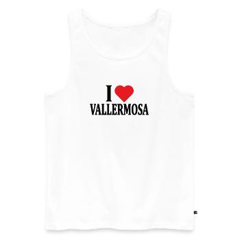 T-shirt J’adore Vallermosa t-shirt idée cadeau - Débardeur bio Premium Homme - blanc - Devant - Michal (187cm)