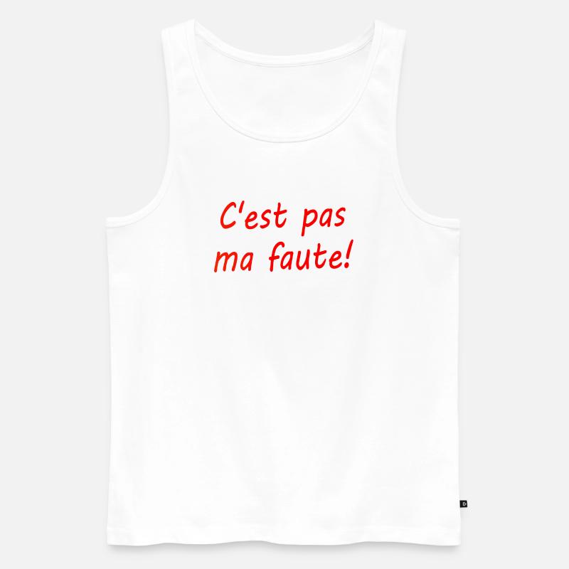 C'est pas ma faute ! - Débardeur bio Premium Homme - blanc
