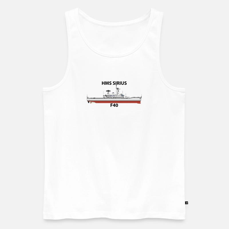 HMS SIRIUS - LEANDER ORIG - Männer Premium Bio Tank Top - Weiß