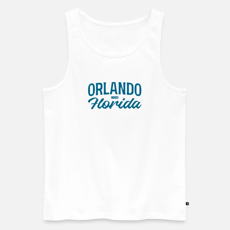 Orlando Florida Script Stil - Männer Premium Bio Tank Top - Weiß