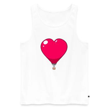Vol en montgolfière Sky I Gift - Débardeur bio Premium Homme - blanc - Devant - Michal (187cm)